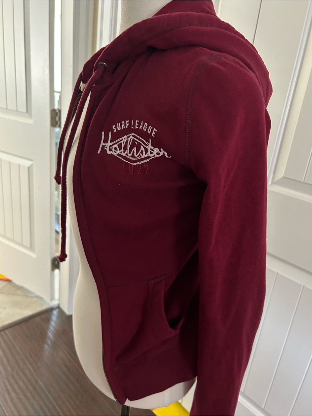 Hollister Girls' Maroon Zip Hoodie